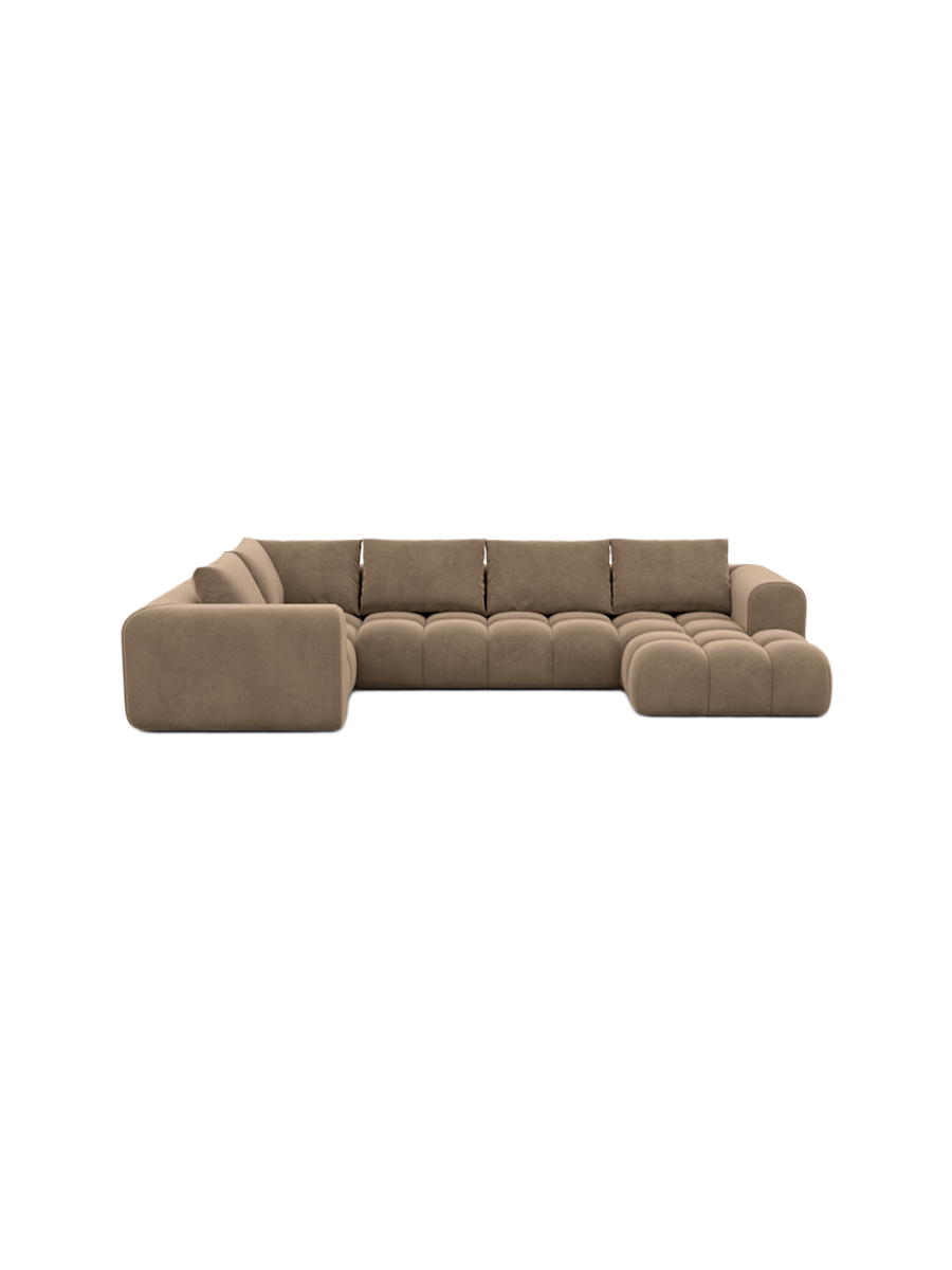 
6-Sitzer Design Panorama-Sofa „Velina XL“ mit Samtbezug - Samtbezug Königsblau / Lange Seite links