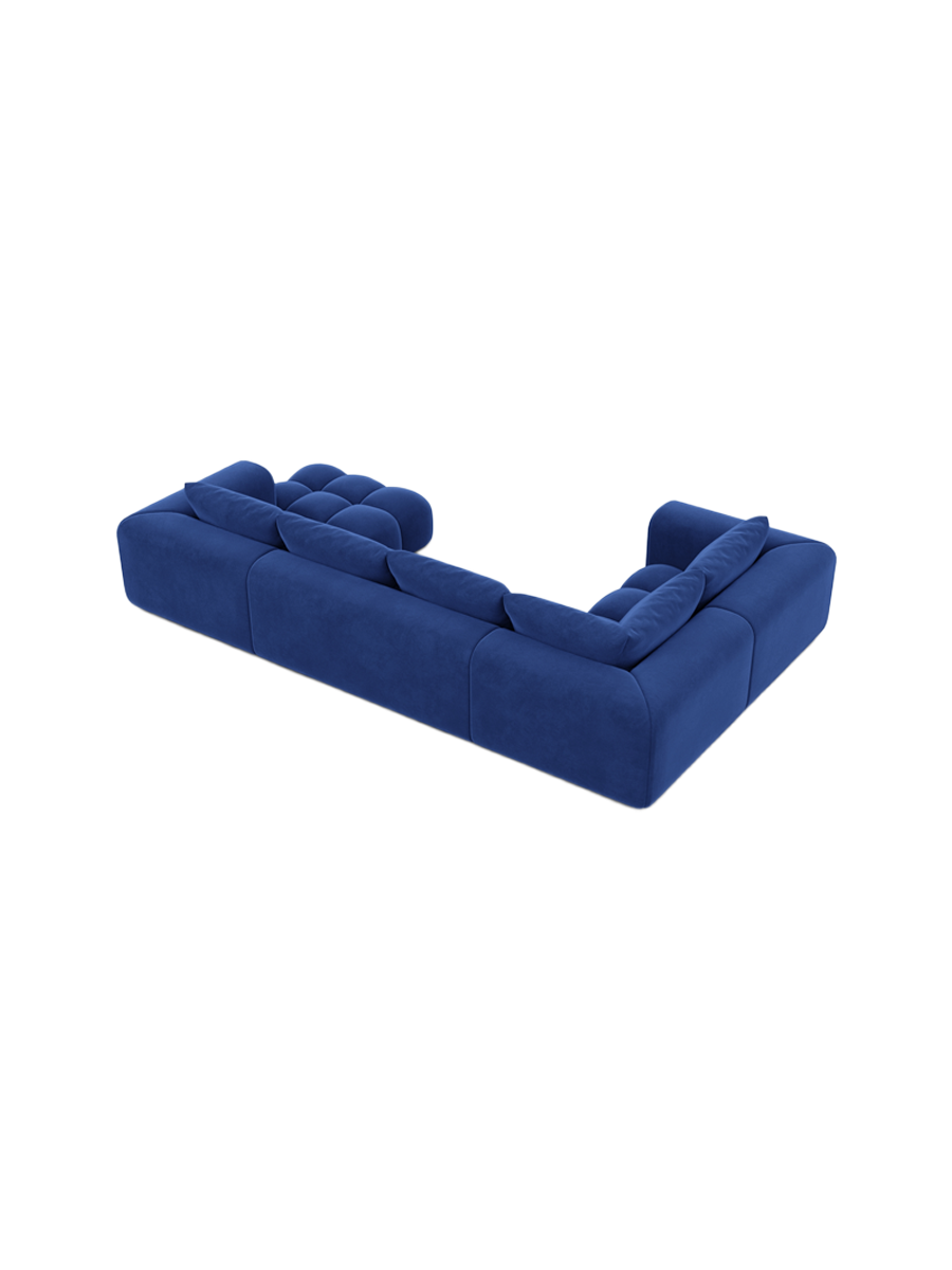 
6-Sitzer Design Panorama-Sofa „Velina XL“ mit Samtbezug - Samtbezug Königsblau / Lange Seite links