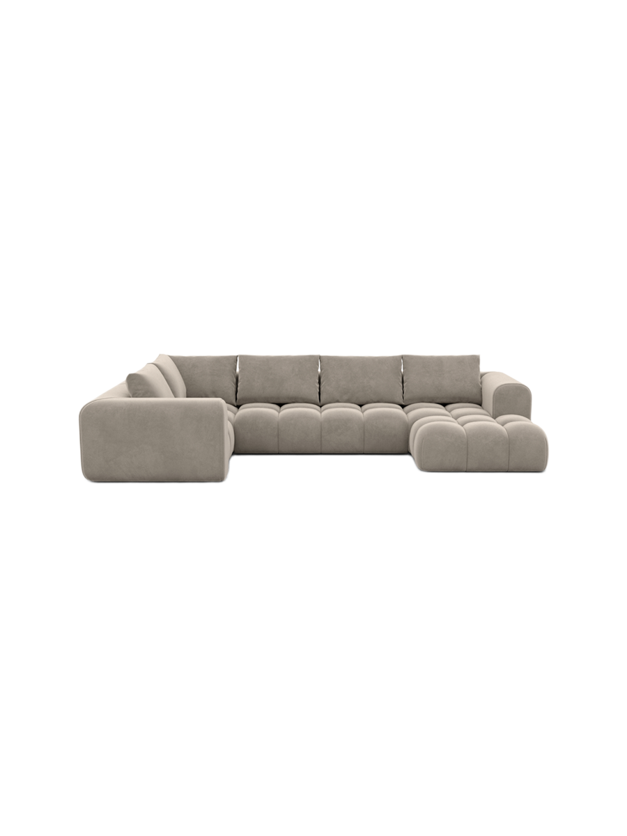 
6-Sitzer Design Panorama-Sofa „Velina XL“ mit Samtbezug - Samtbezug Königsblau / Lange Seite links