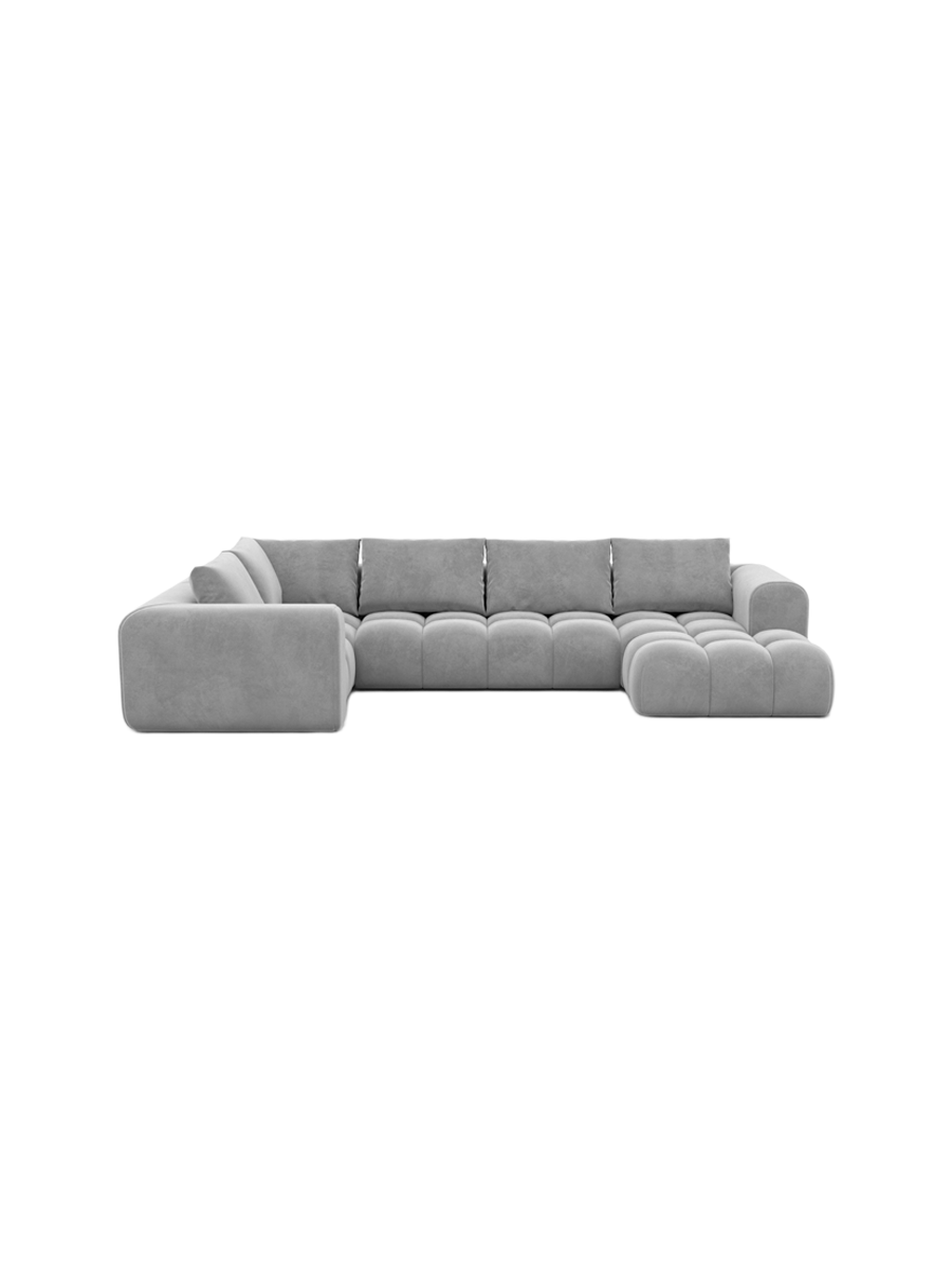 
6-Sitzer Design Panorama-Sofa „Velina XL“ mit Samtbezug - Samtbezug Königsblau / Lange Seite links