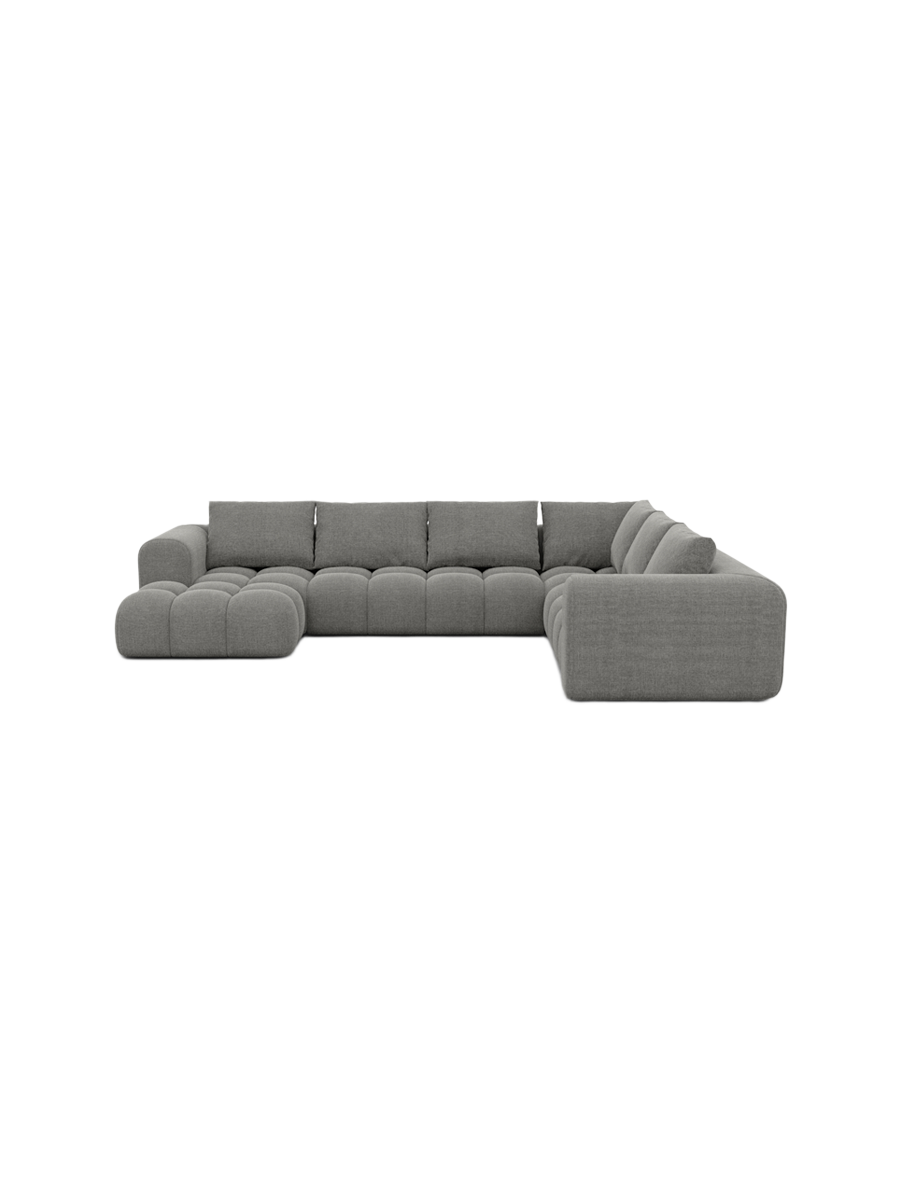 
7-Sitzer Design Panorama-Sofa „Velina XXL“ mit Strukturstoff-Bezug - Strukturstoff Anthrazit / Lange Seite links