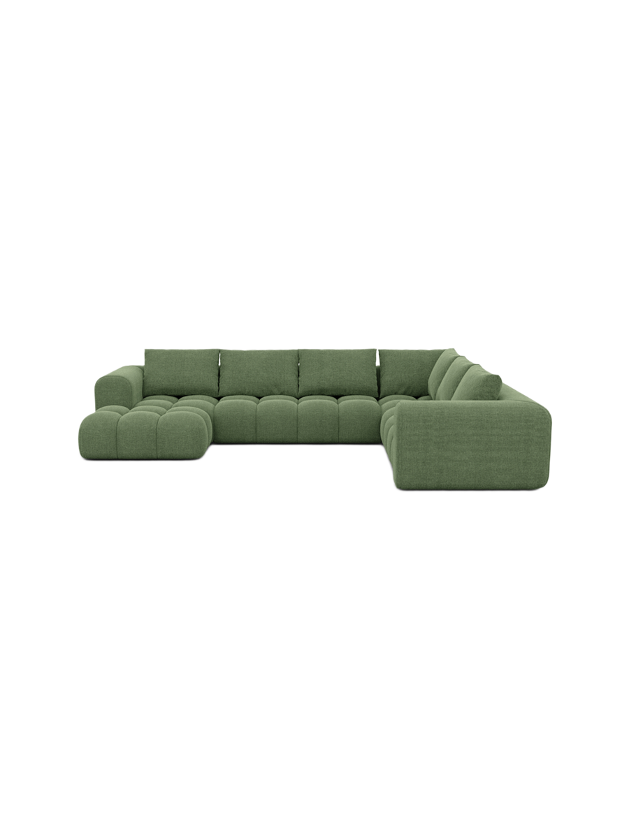 
7-Sitzer Design Panorama-Sofa „Velina XXL“ mit Strukturstoff-Bezug - Strukturstoff Anthrazit / Lange Seite links