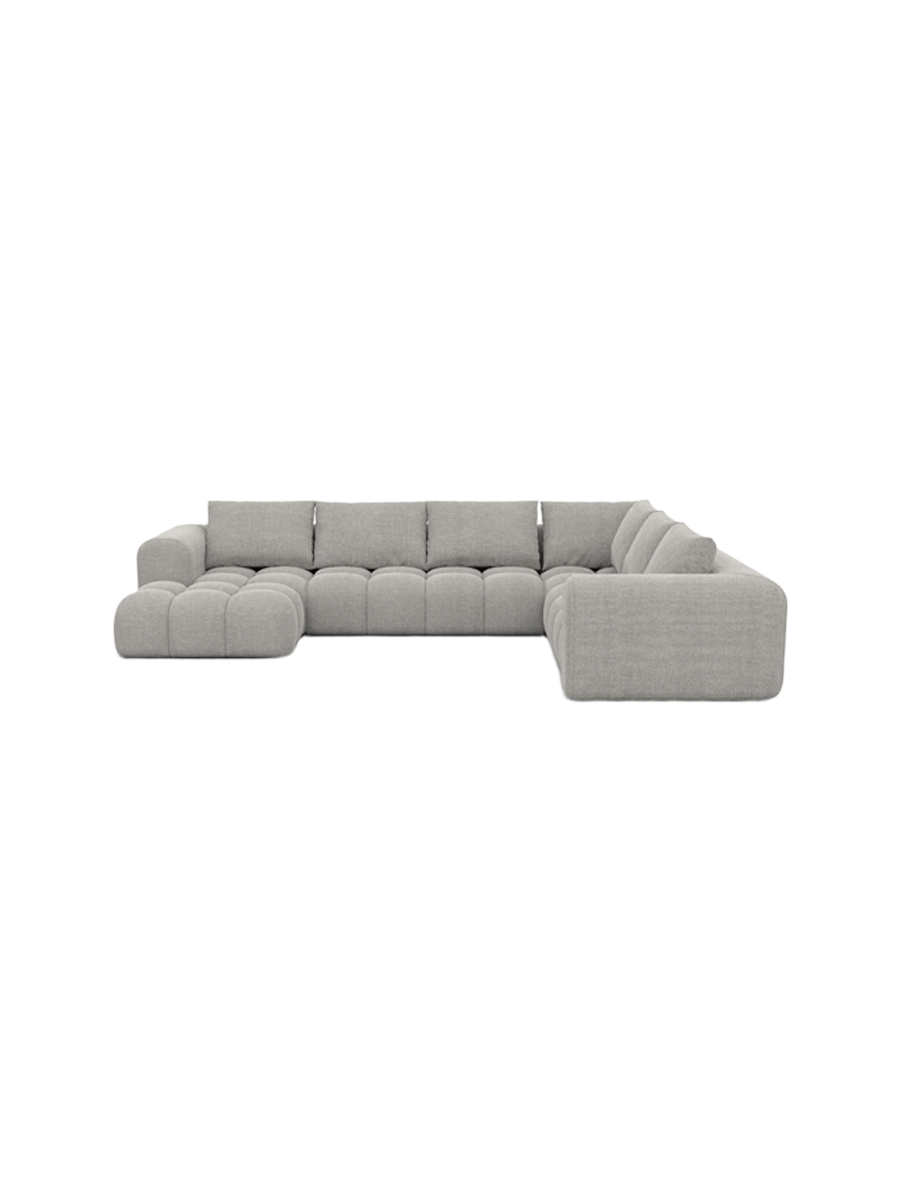
7-Sitzer Design Panorama-Sofa „Velina XXL“ mit Strukturstoff-Bezug - Strukturstoff Anthrazit / Lange Seite links