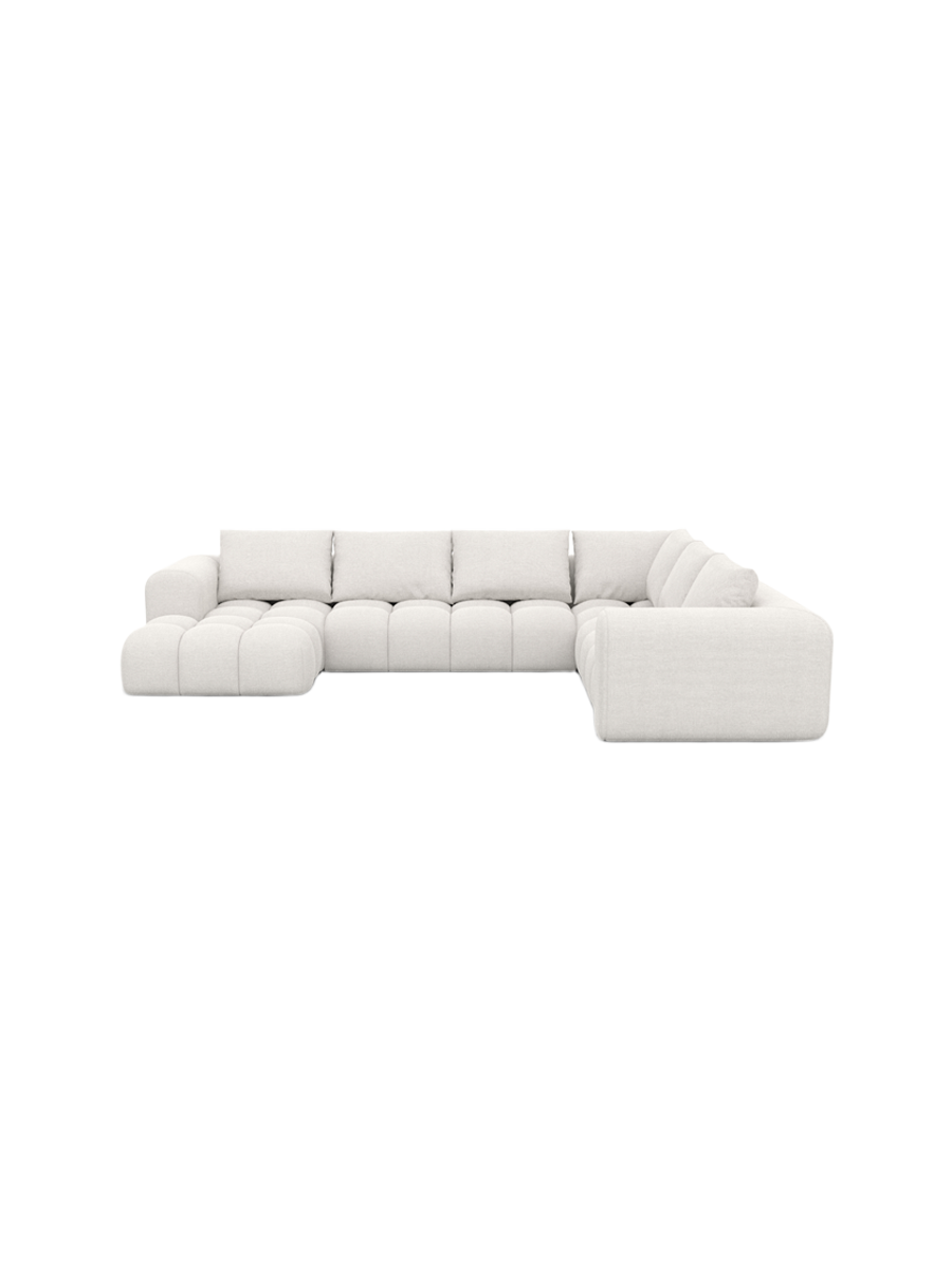 
7-Sitzer Design Panorama-Sofa „Velina XXL“ mit Strukturstoff-Bezug - Strukturstoff Anthrazit / Lange Seite links