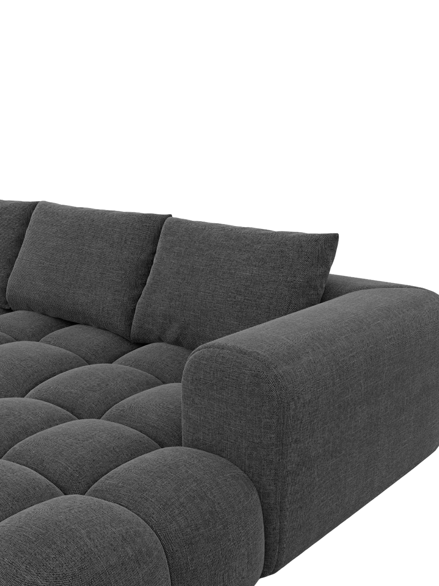 
7-Sitzer Design Panorama-Sofa „Velina XXL“ mit Strukturstoff-Bezug - Strukturstoff Anthrazit / Lange Seite links