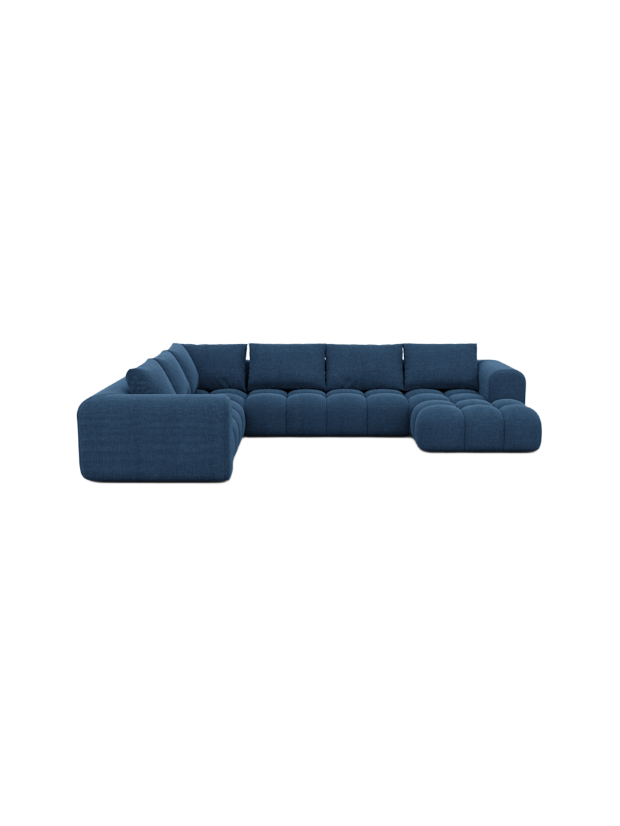 
7-Sitzer Design Panorama-Sofa „Velina XXL“ mit Strukturstoff-Bezug - Strukturstoff Anthrazit / Lange Seite links