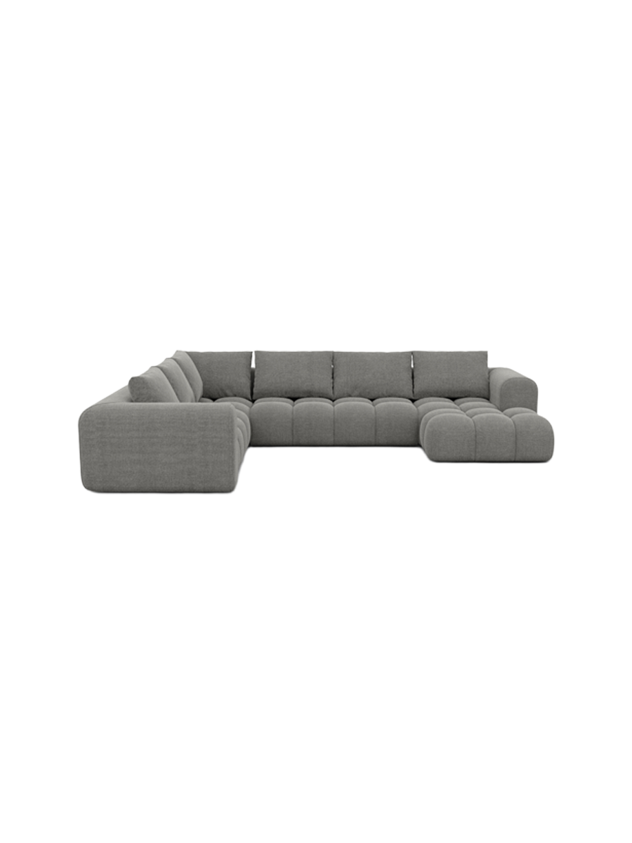 
7-Sitzer Design Panorama-Sofa „Velina XXL“ mit Strukturstoff-Bezug - Strukturstoff Anthrazit / Lange Seite links