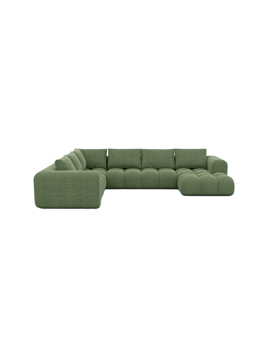 
7-Sitzer Design Panorama-Sofa „Velina XXL“ mit Strukturstoff-Bezug - Strukturstoff Anthrazit / Lange Seite links