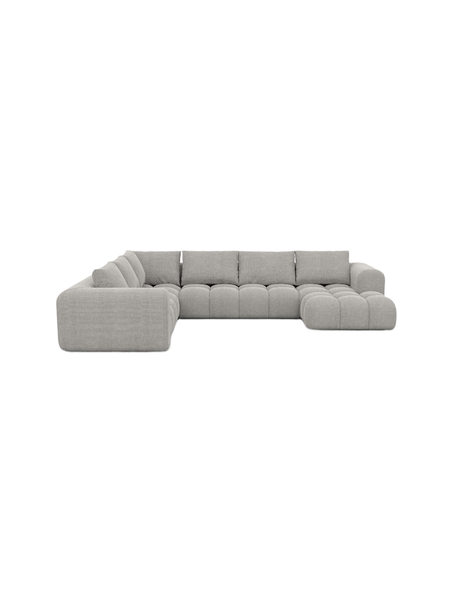 
7-Sitzer Design Panorama-Sofa „Velina XXL“ mit Strukturstoff-Bezug - Strukturstoff Anthrazit / Lange Seite links