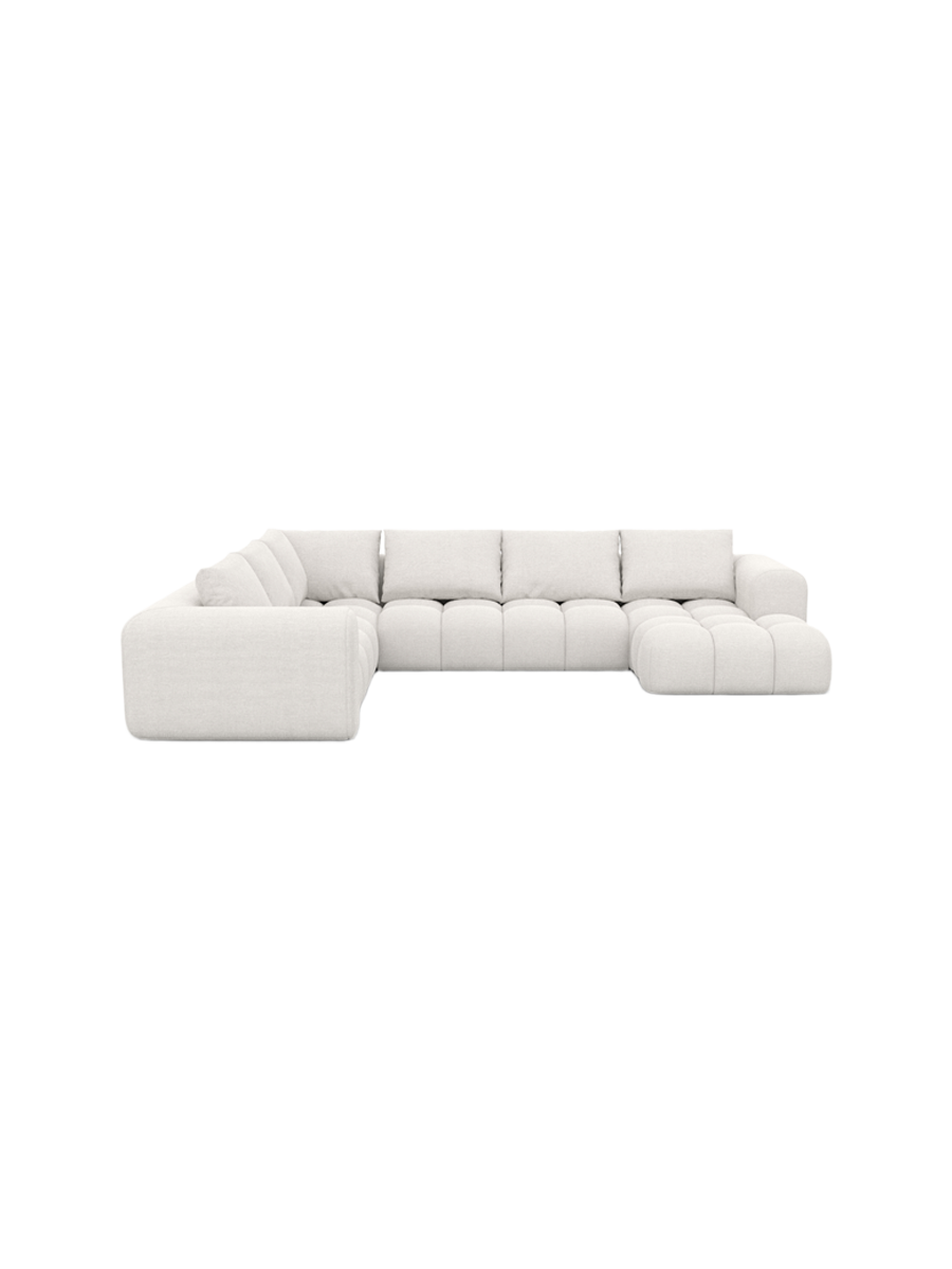 
7-Sitzer Design Panorama-Sofa „Velina XXL“ mit Strukturstoff-Bezug - Strukturstoff Anthrazit / Lange Seite links