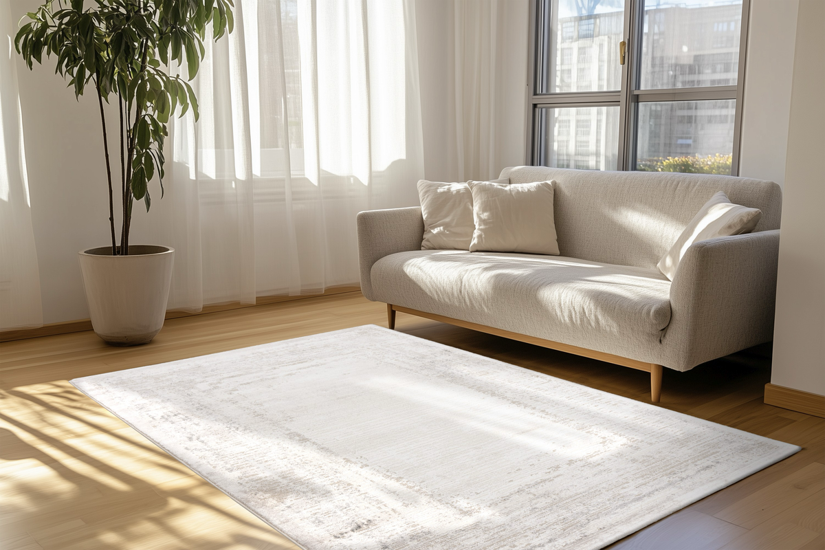 
Hochwertiger Designer Teppich „LYON 502“, Silver - 80 x 150 cm