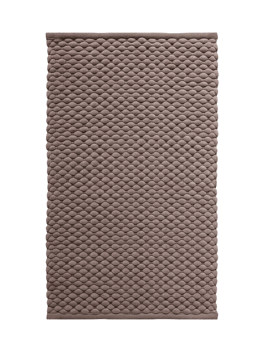 
Handmade, luxurious bath mat "Maks" - Taupe - 23.6 x 23.6 inches