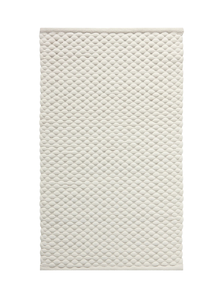 
Handmade, luxurious bath mat "Maks" - Ivory - 23.6 x 23.6 inches