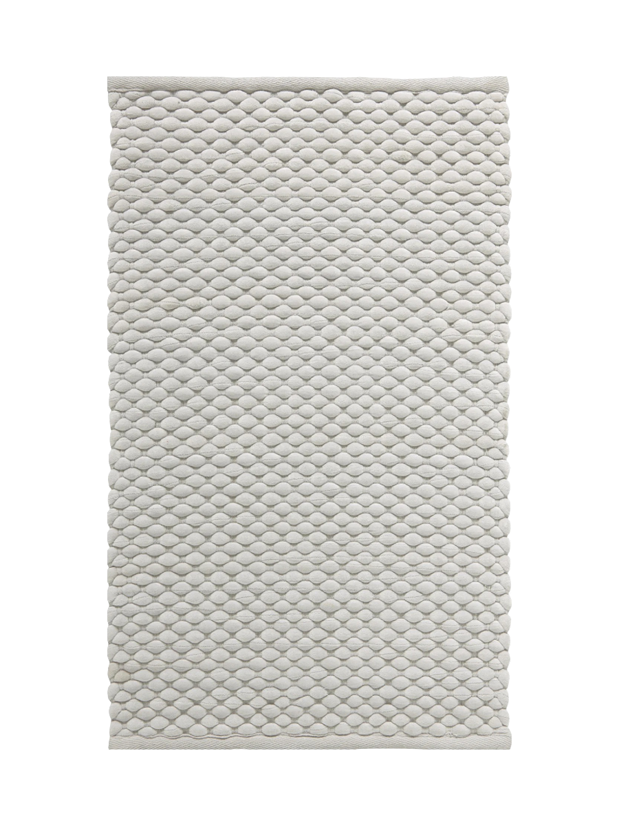 
Handmade, luxurious "Maks" bath mat - Silver-grey - 23.6 x 23.6 inches