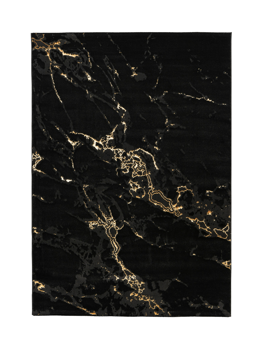 
Designer Rug "Marmaris 400" - Black/Gold - 80 x 150 cm