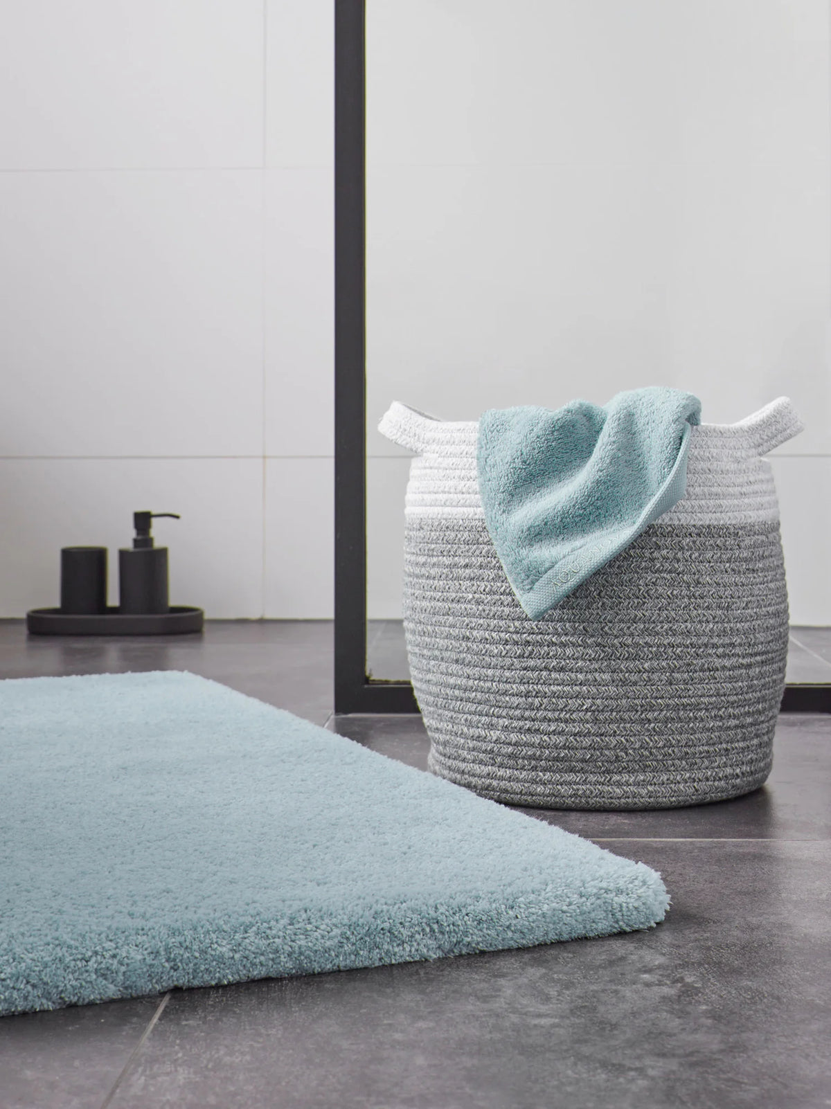 
Tappeto da bagno lussuoso e morbidissimo «Mauro» – Acquatico - 60 x 100 cm