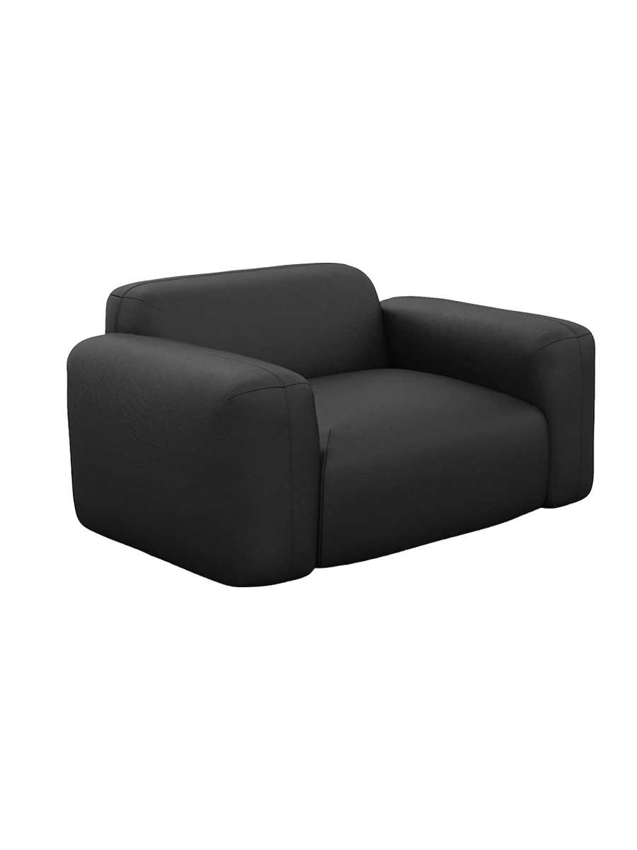 
Design Echtleder Loungesessel „Aras“ - Echtleder Beige