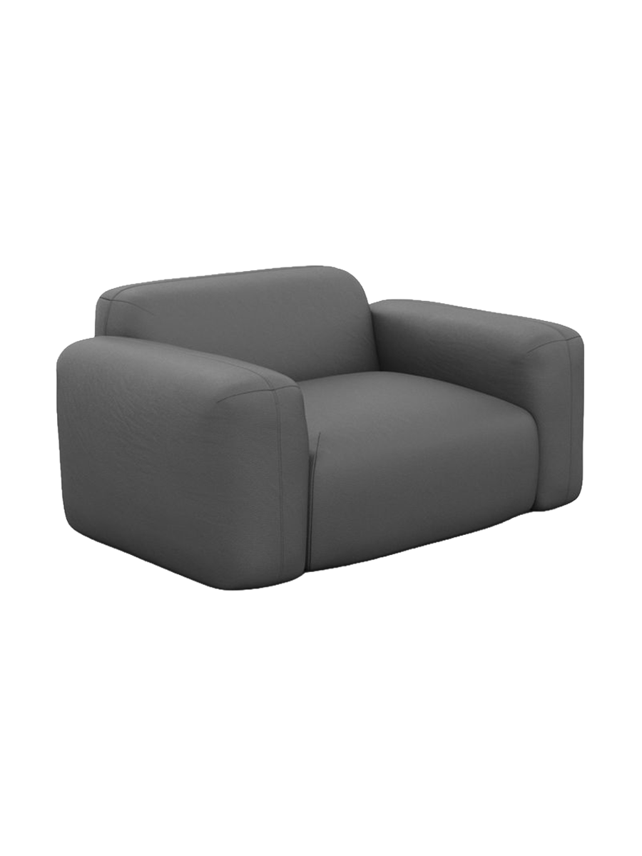 
Design Echtleder Loungesessel „Aras“ - Echtleder Beige