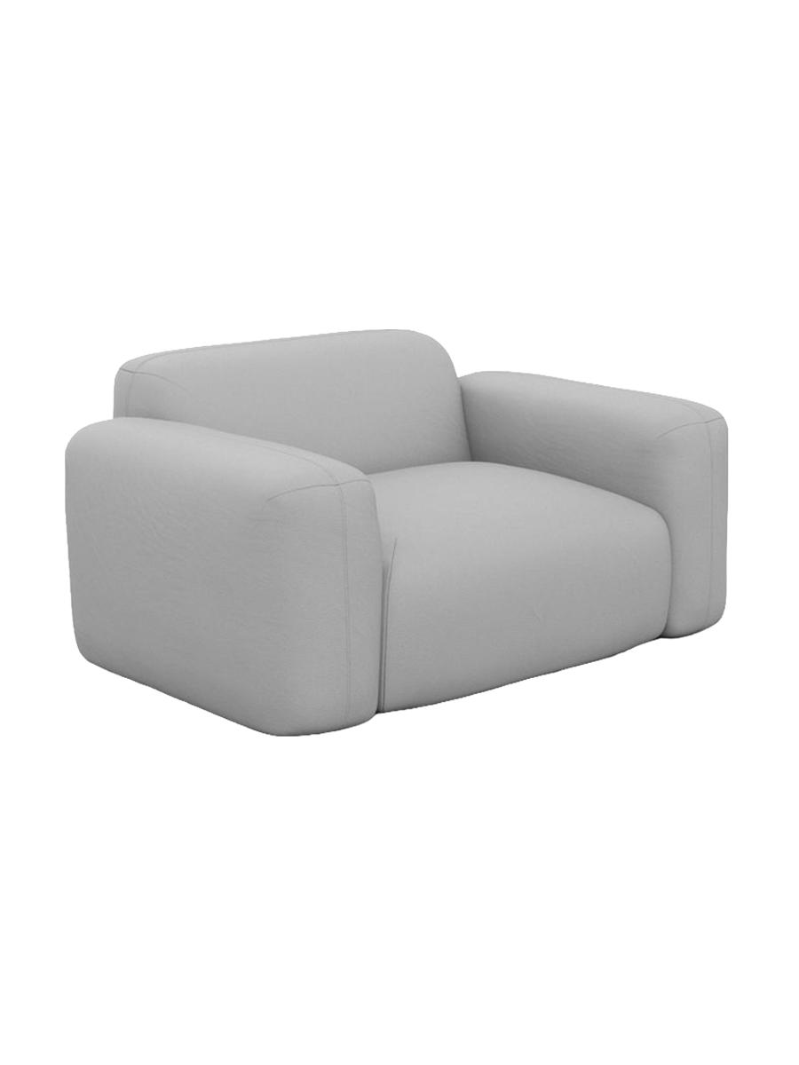 
Design Echtleder Loungesessel „Aras“ - Echtleder Beige