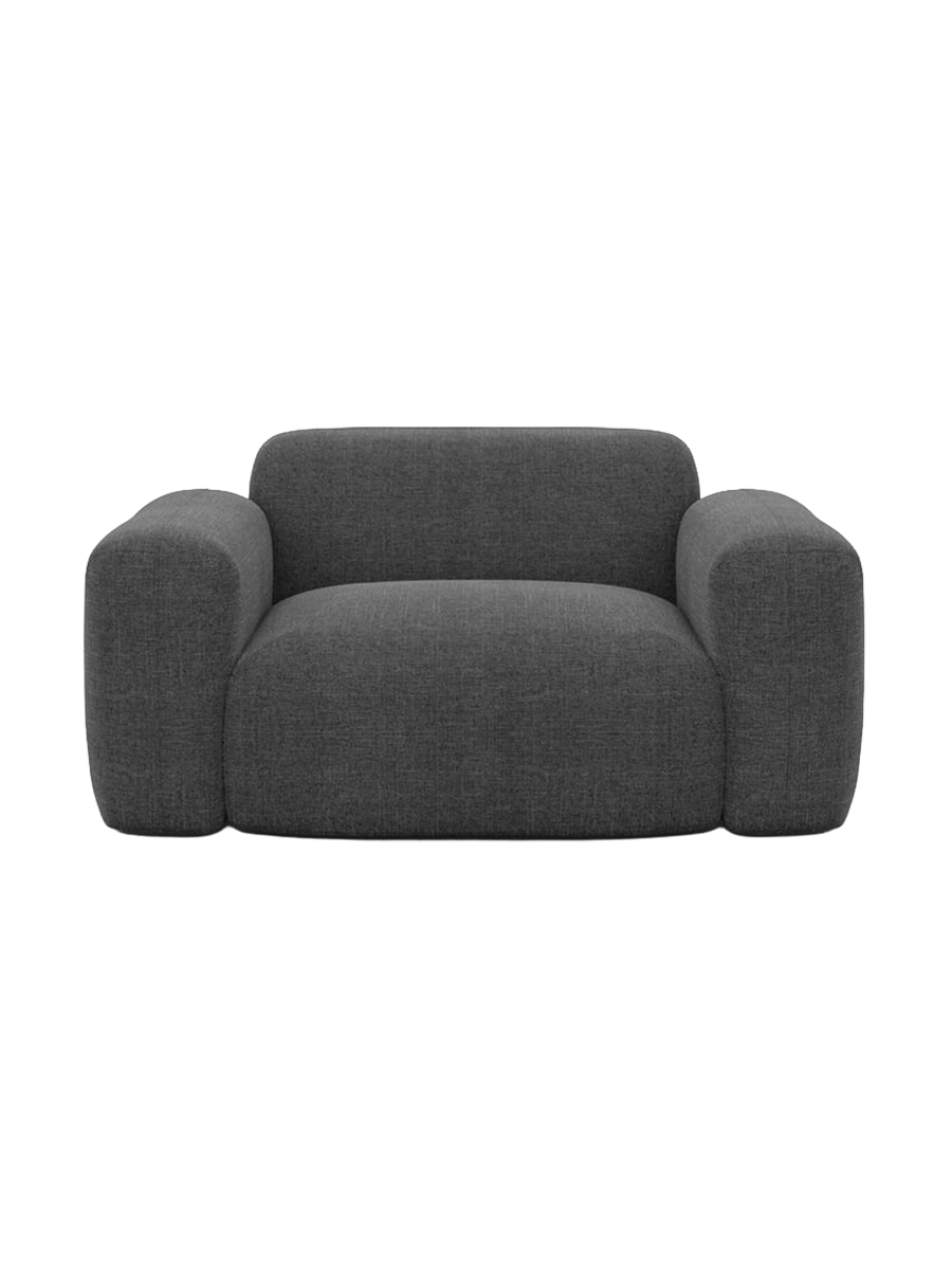 
Design Loungesessel „Aras“ mit Strukturstoff-Bezug - Strukturstoff Anthrazit