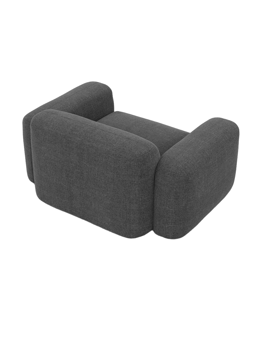 
Design Loungesessel „Aras“ mit Strukturstoff-Bezug - Strukturstoff Anthrazit