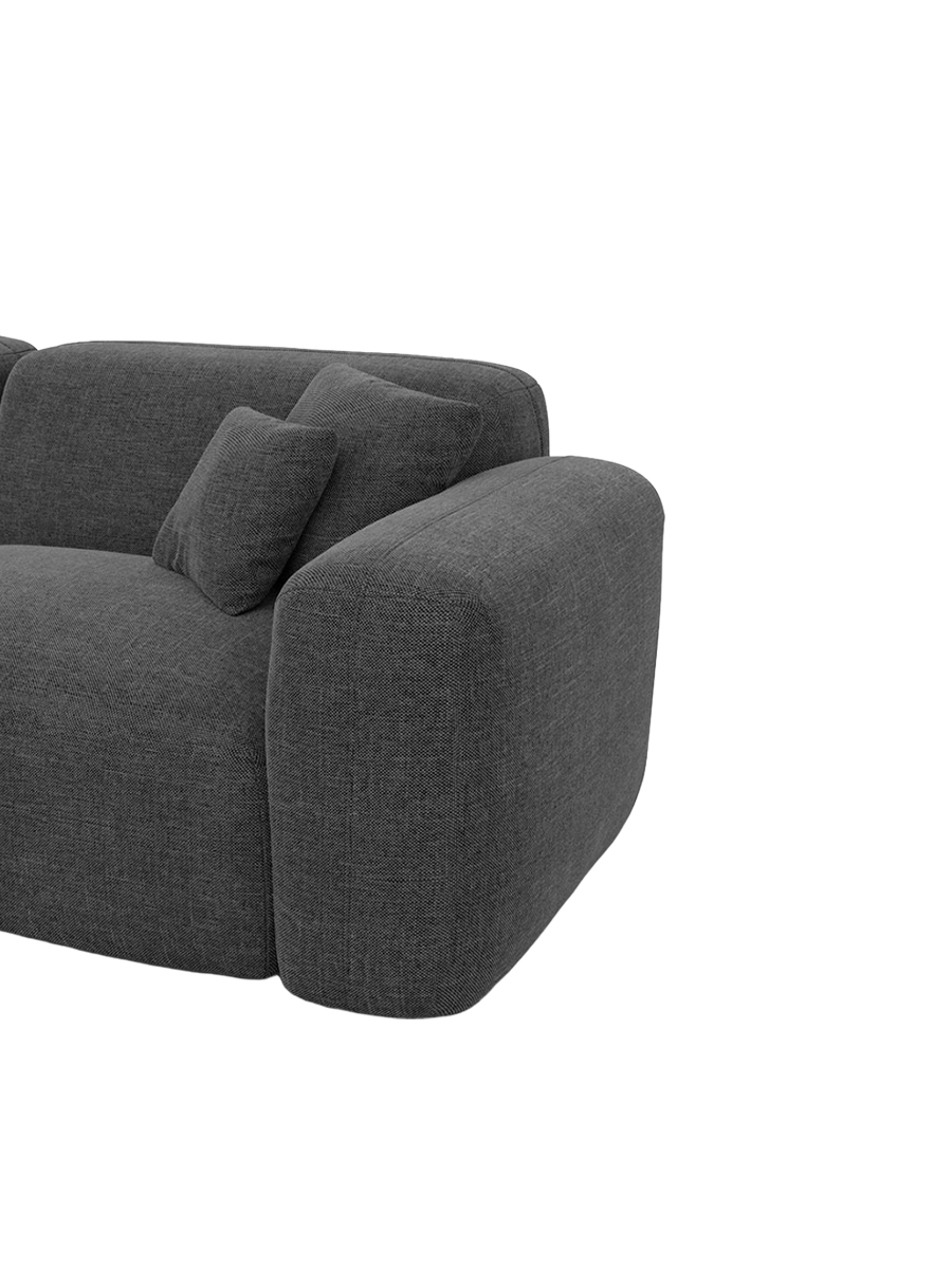 
Design Loungesessel „Aras“ mit Strukturstoff-Bezug - Strukturstoff Anthrazit
