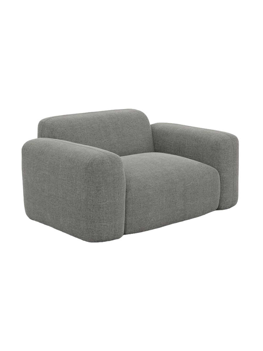 
Design Loungesessel „Aras“ mit Strukturstoff-Bezug - Strukturstoff Anthrazit