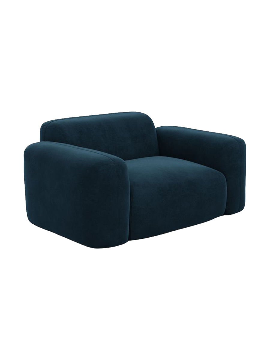 
Design Loungesessel „Aras“ mit Samtbezug - Samtbezug Beige