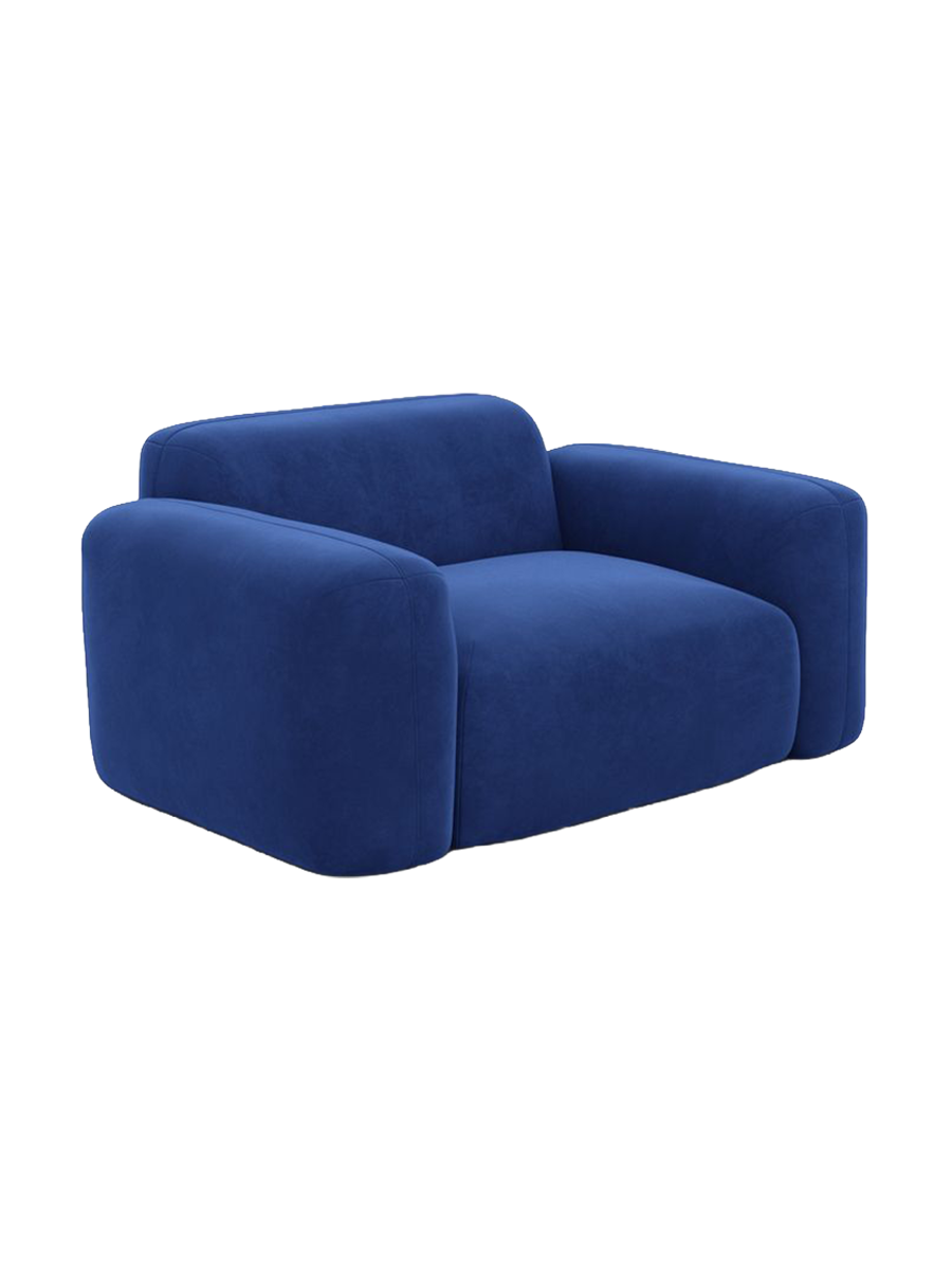 
Design Loungesessel „Aras“ mit Samtbezug - Samtbezug Beige