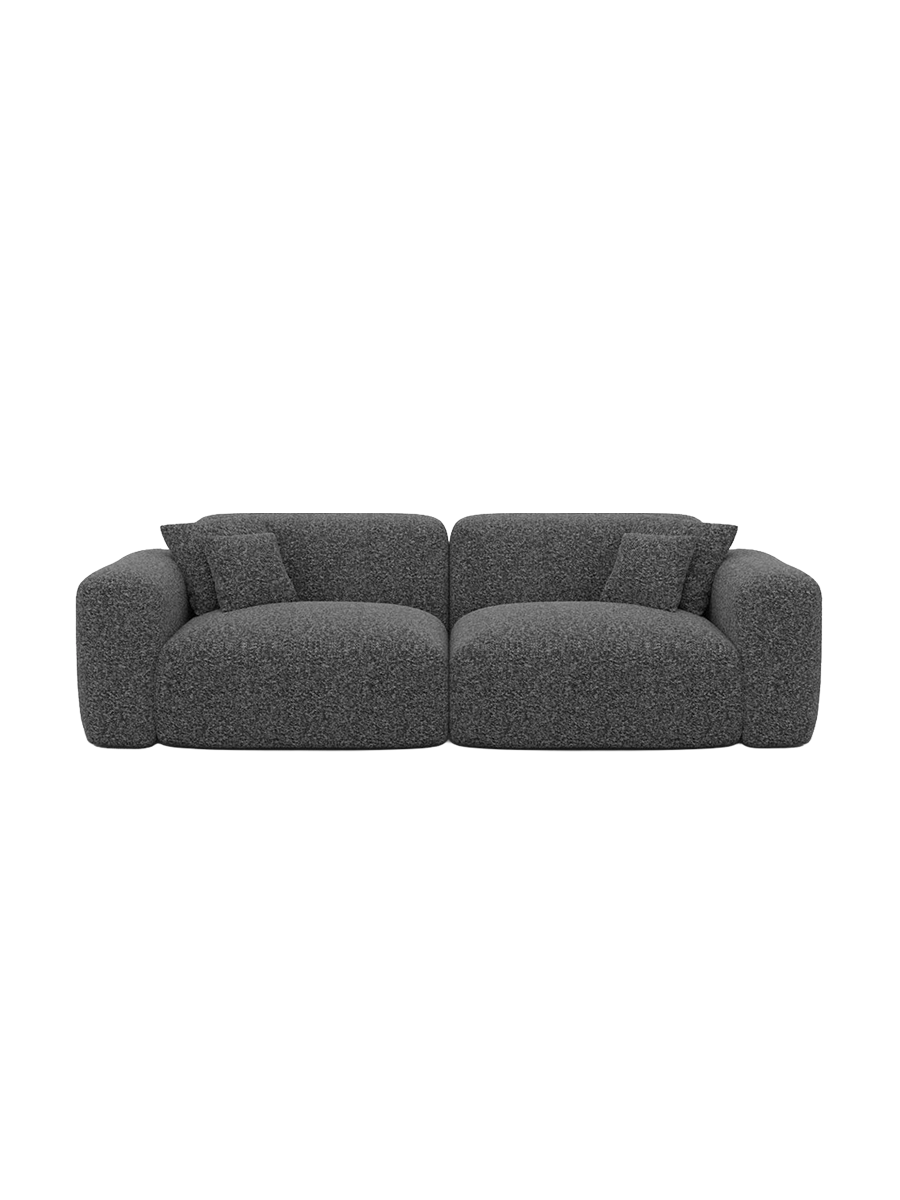 
2-Sitzer Design Sofa „Aras“ mit Bouclé-Bezug - Bouclé Graphit