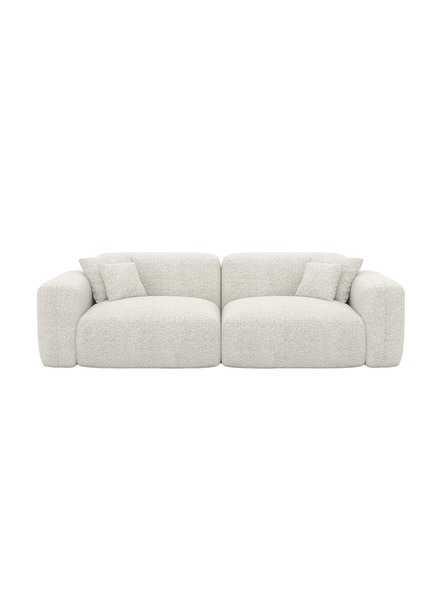
2-Sitzer Design Sofa „Aras“ mit Bouclé-Bezug - Bouclé Graphit