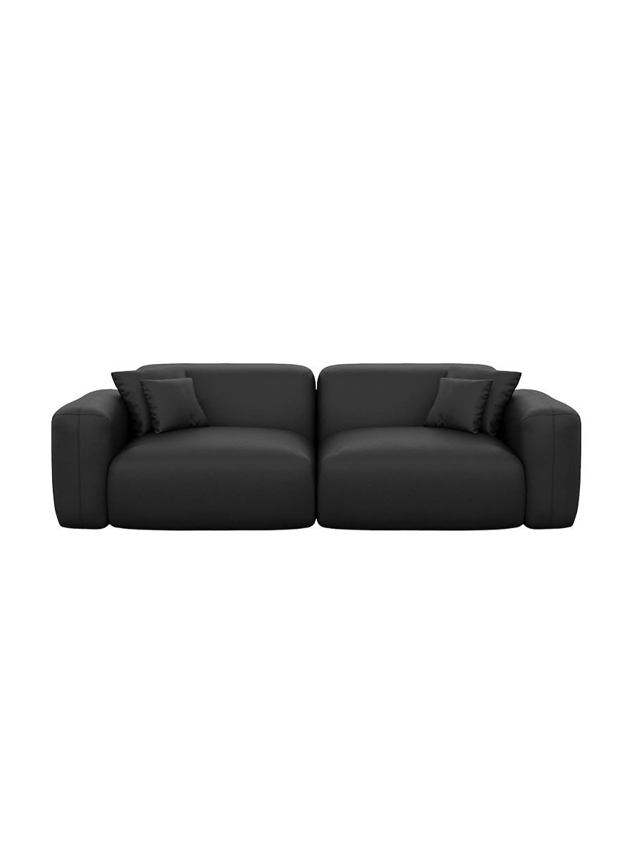 
2-Sitzer Design Echtleder Sofa „Aras“ - Echtleder Beige