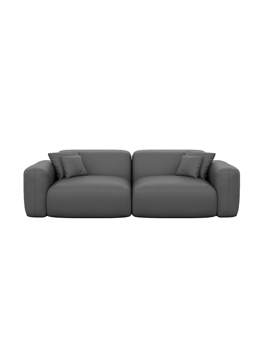 
2-Sitzer Design Echtleder Sofa „Aras“ - Echtleder Beige