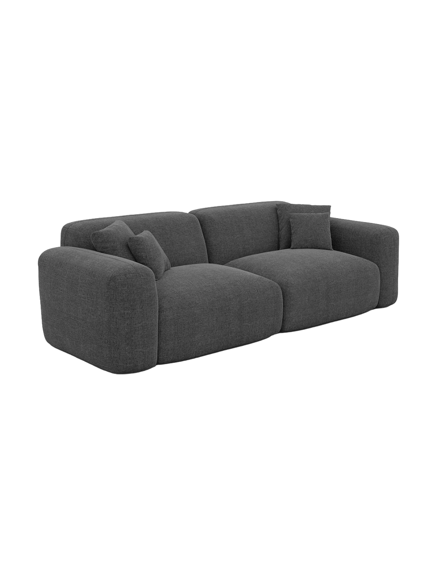 
2-Sitzer Design Sofa „Aras“ mit Strukturstoff-Bezug - Strukturstoff Anthrazit
