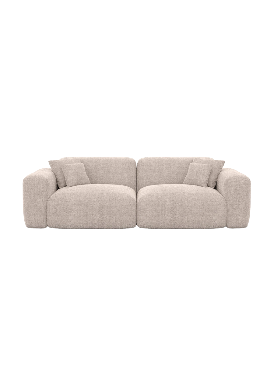 
2-Sitzer Design Sofa „Aras“ mit Strukturstoff-Bezug - Strukturstoff Anthrazit