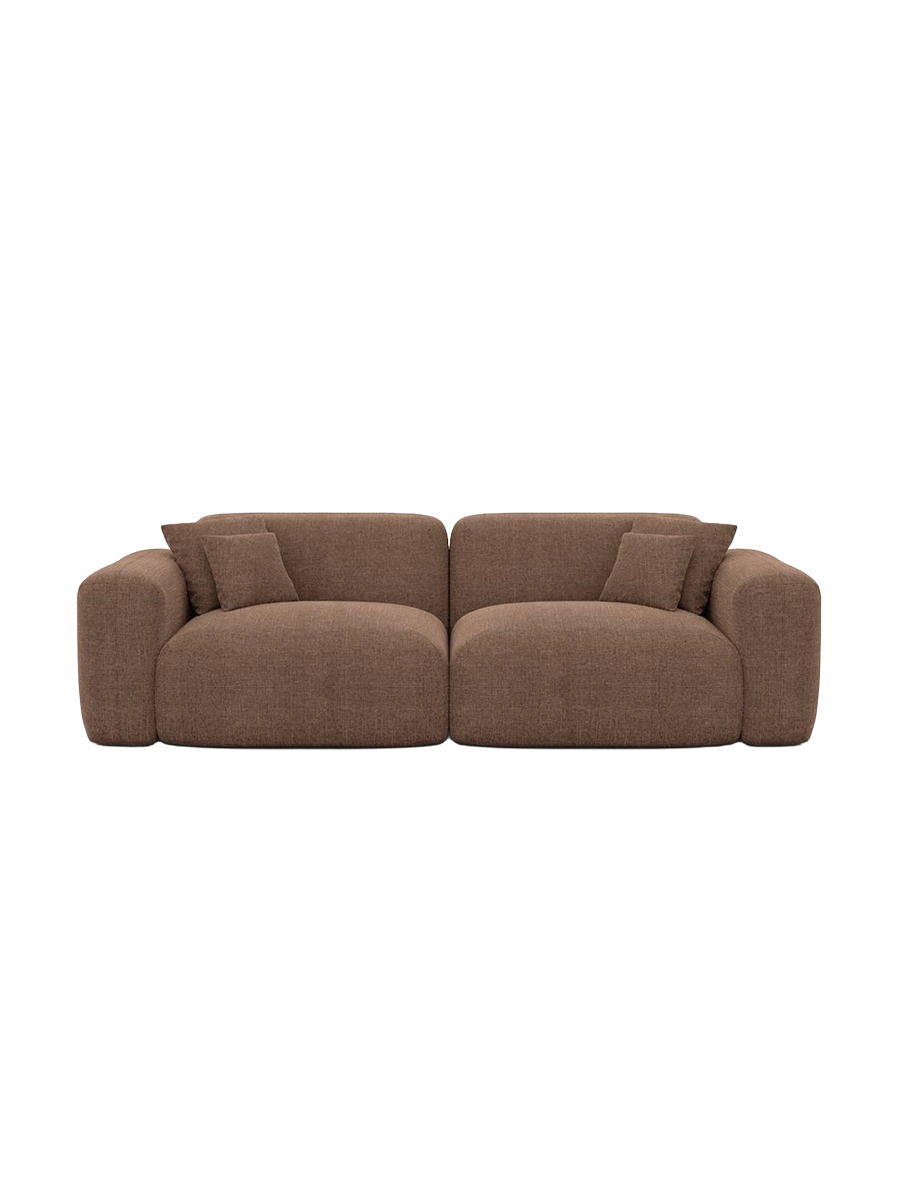
2-Sitzer Design Sofa „Aras“ mit Strukturstoff-Bezug - Strukturstoff Anthrazit