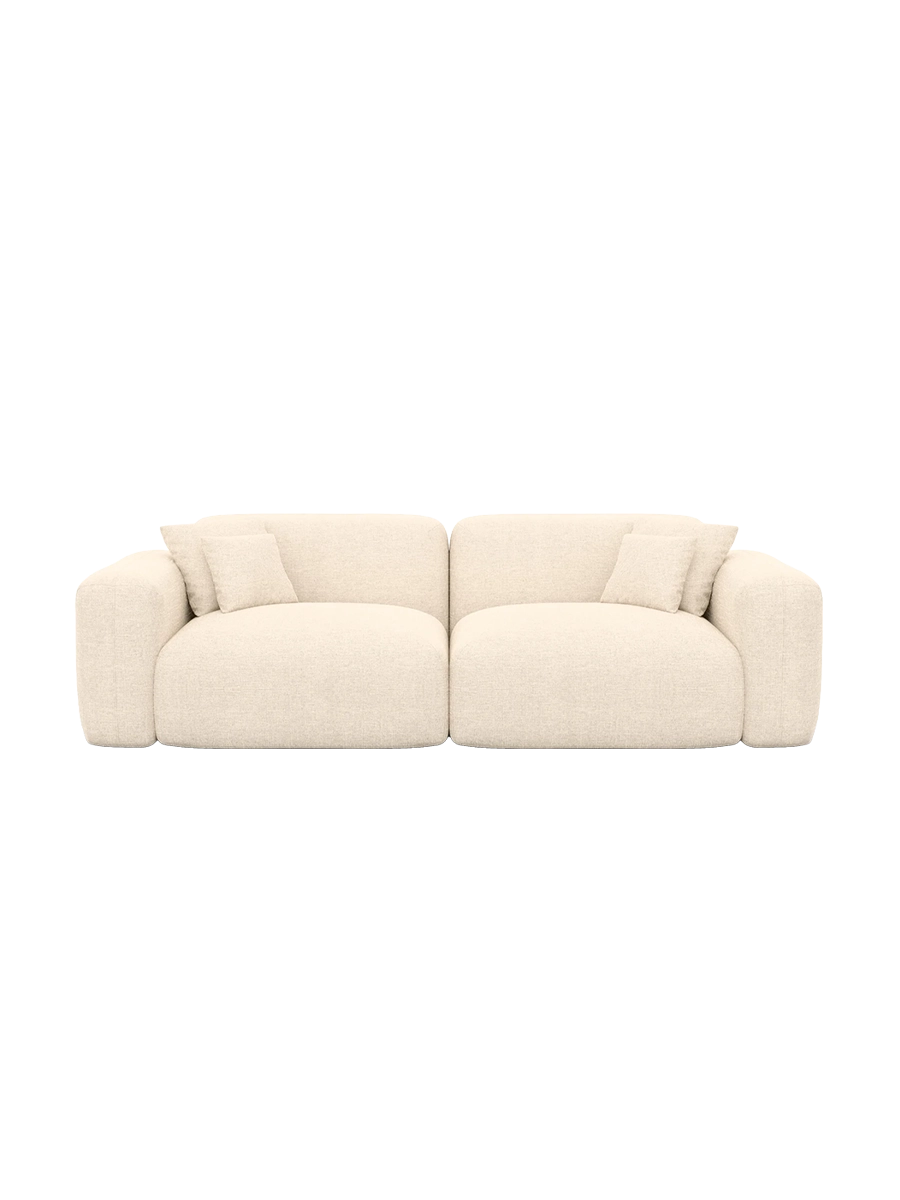 
2-Sitzer Design Sofa „Aras“ mit Strukturstoff-Bezug - Strukturstoff Anthrazit