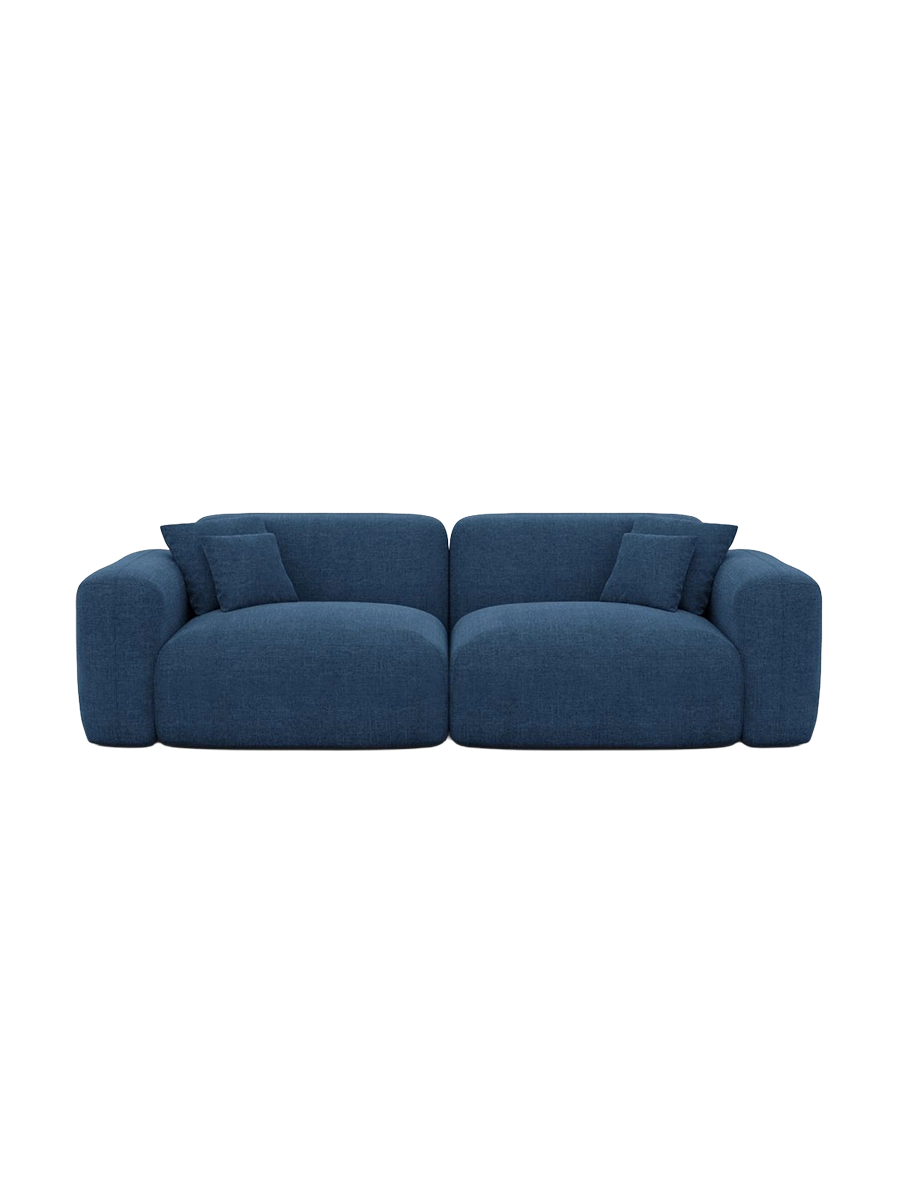 
2-Sitzer Design Sofa „Aras“ mit Strukturstoff-Bezug - Strukturstoff Anthrazit