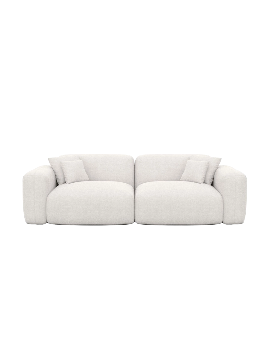 
2-Sitzer Design Sofa „Aras“ mit Strukturstoff-Bezug - Strukturstoff Anthrazit