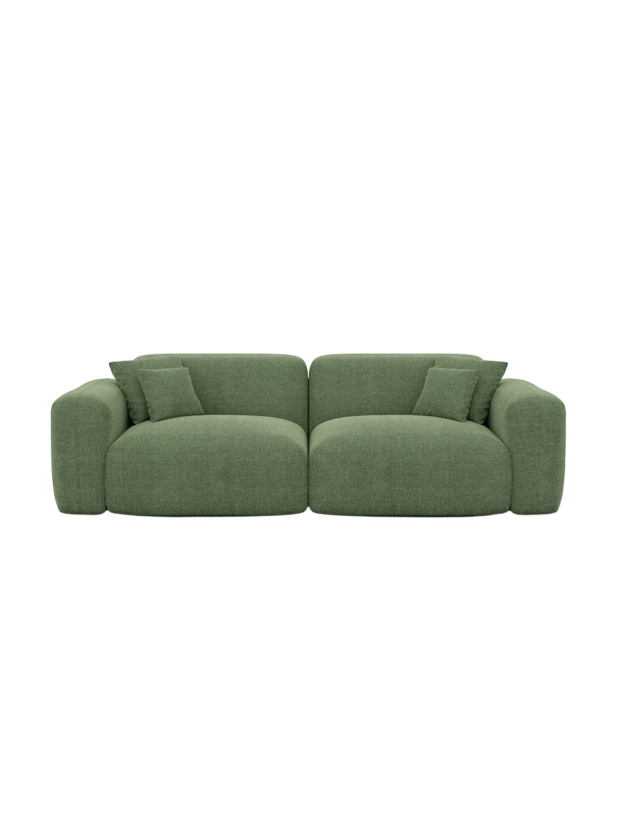 
2-Sitzer Design Sofa „Aras“ mit Strukturstoff-Bezug - Strukturstoff Anthrazit
