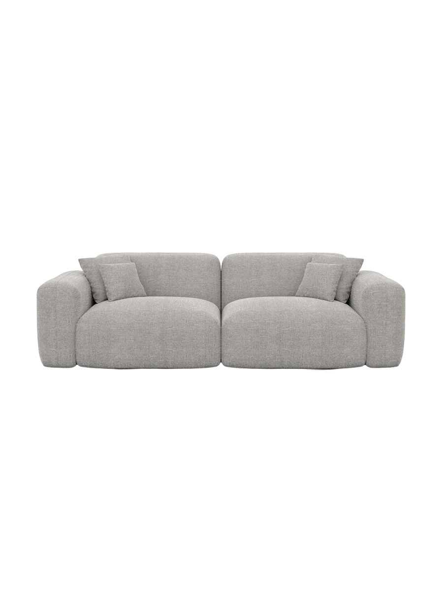 
2-Sitzer Design Sofa „Aras“ mit Strukturstoff-Bezug - Strukturstoff Anthrazit
