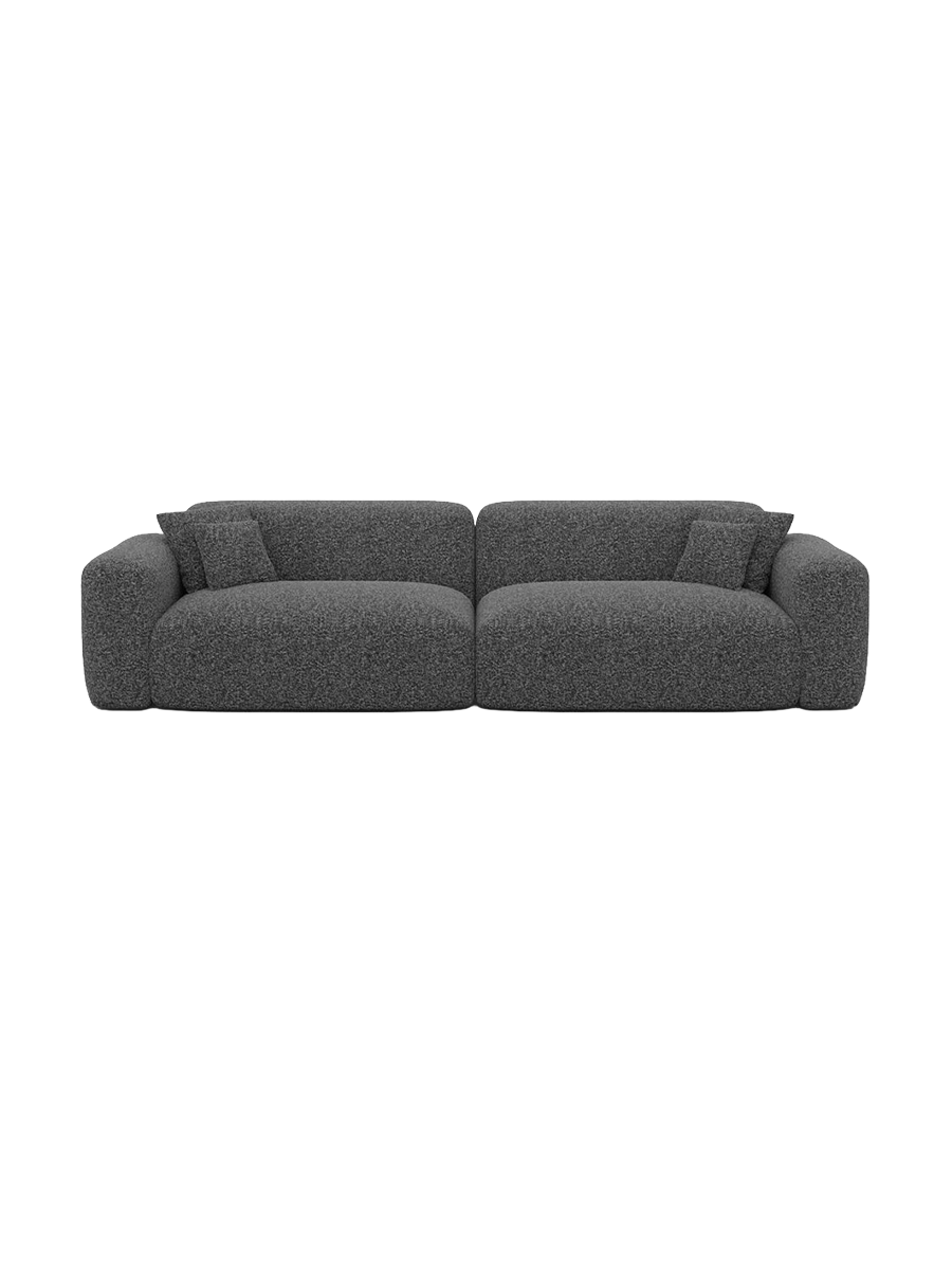 
3-Sitzer Design Sofa „Aras“ mit Bouclé-Bezug - Bouclé Graphit