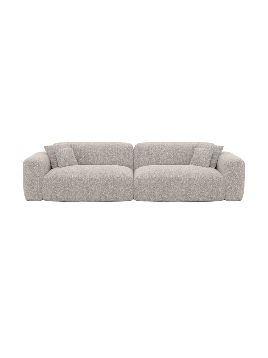 
3-seater designer sofa “Aras” with bouclé upholstery - Bouclé Graphite