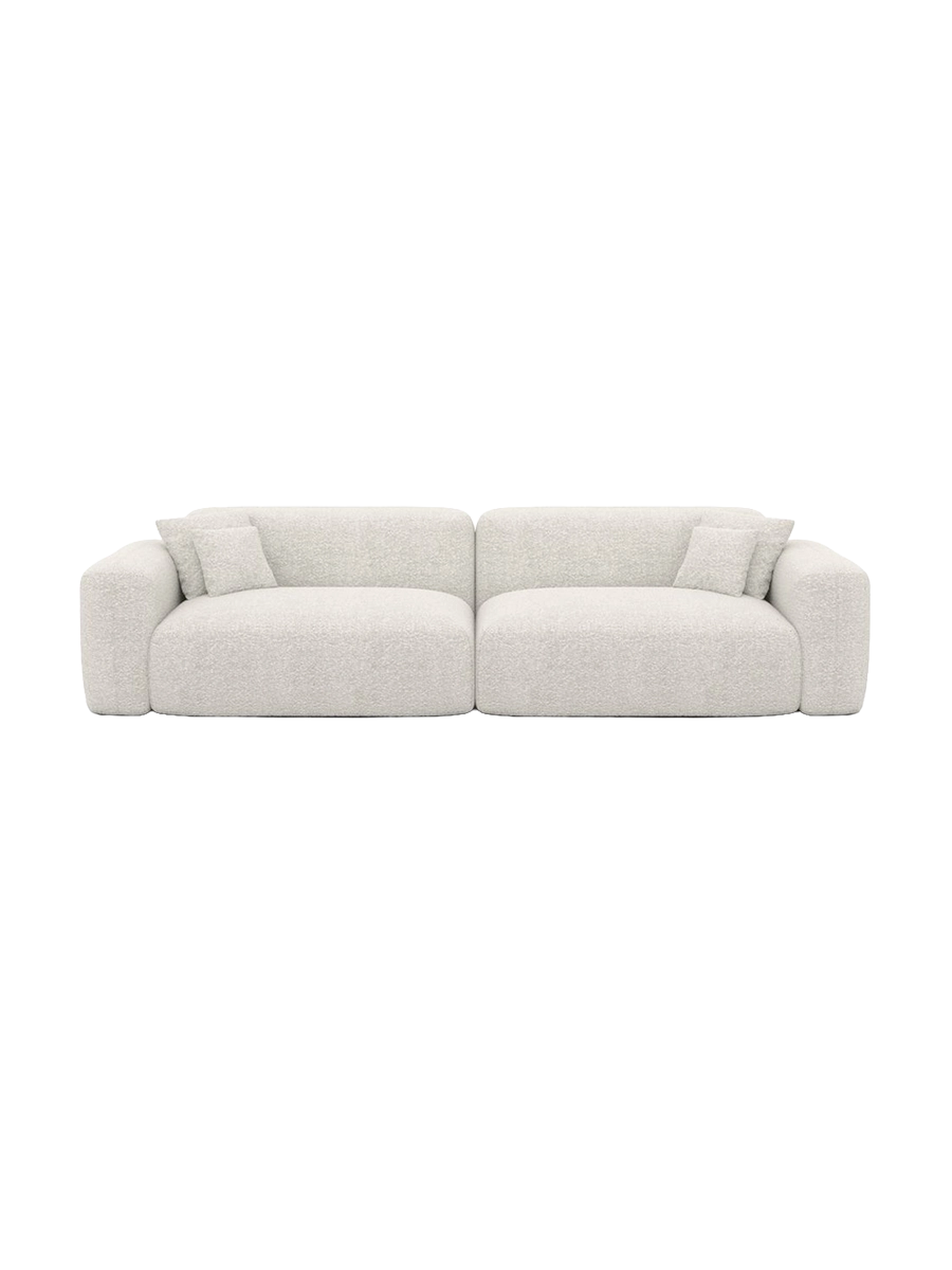 
3-seater designer sofa “Aras” with bouclé upholstery - Bouclé Graphite