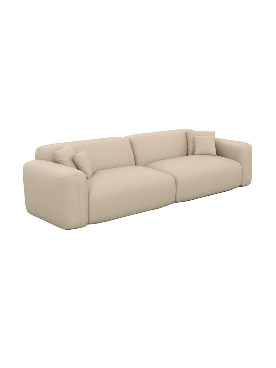
3-Sitzer Design Echtleder Sofa „Aras“ - Echtleder Beige