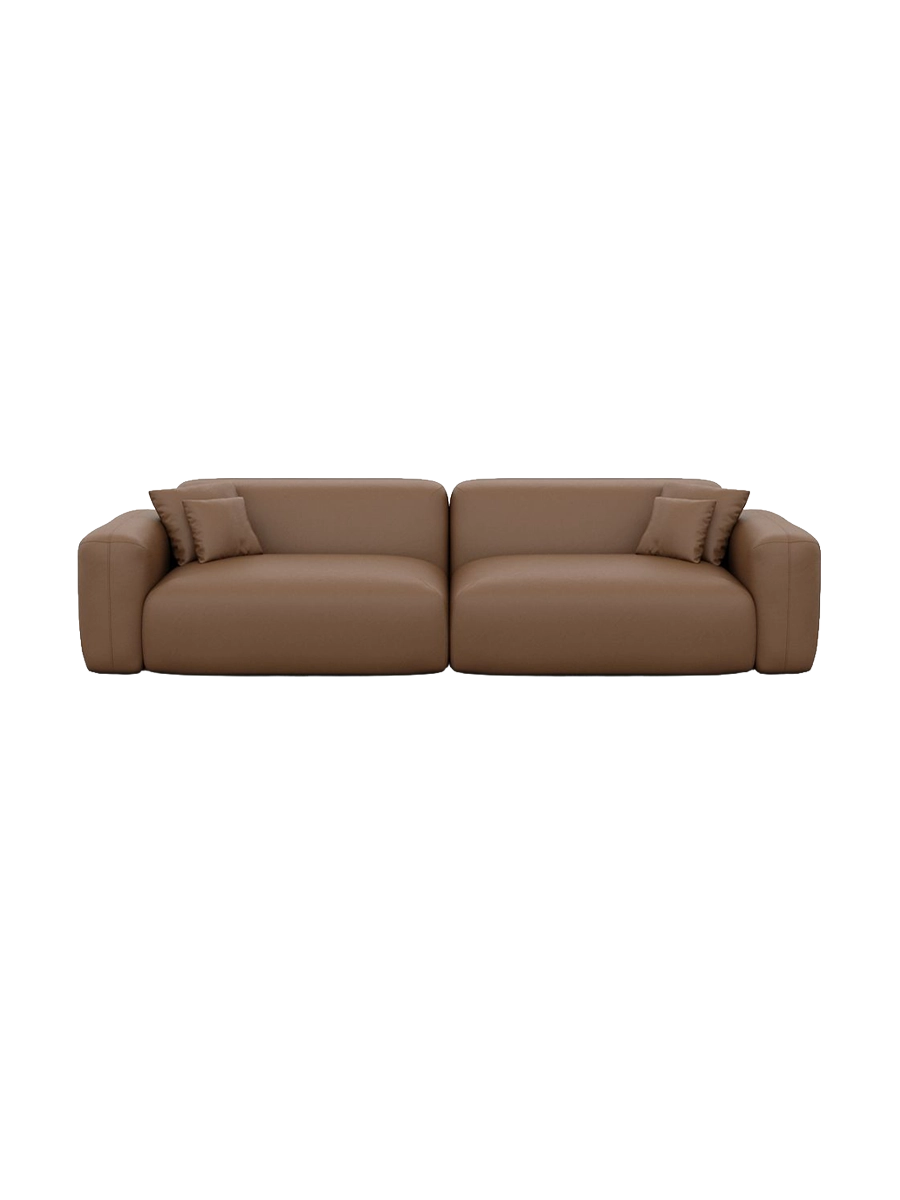 
3-Sitzer Design Echtleder Sofa „Aras“ - Echtleder Beige