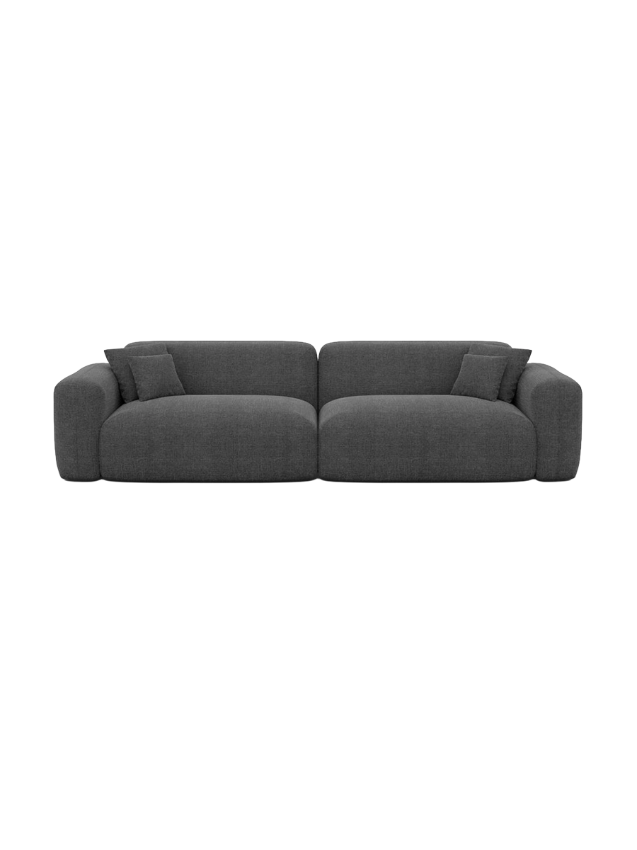 
3-Sitzer Design Sofa „Aras“ mit Strukturstoff-Bezug - Strukturstoff Anthrazit