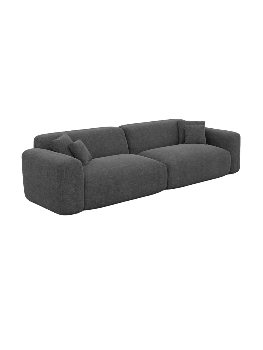 
3-Sitzer Design Sofa „Aras“ mit Strukturstoff-Bezug - Strukturstoff Anthrazit