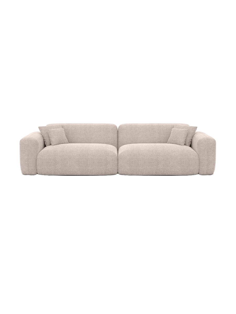 
3-Sitzer Design Sofa „Aras“ mit Strukturstoff-Bezug - Strukturstoff Anthrazit