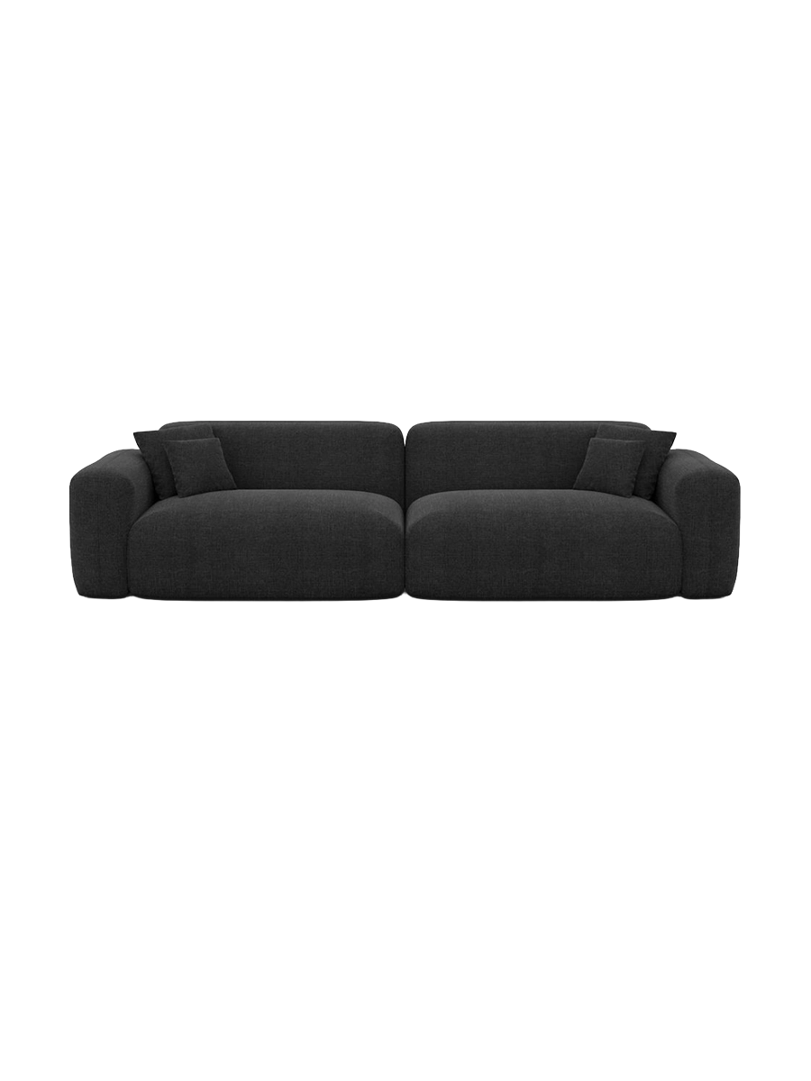 
3-Sitzer Design Sofa „Aras“ mit Strukturstoff-Bezug - Strukturstoff Anthrazit